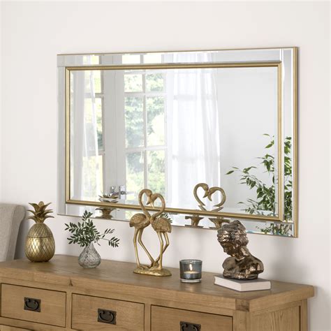 large rectangular wall mirror horizontal.